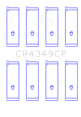 King Toyota Scion XA/XB 1NZFE (Size 0.25) Tri-Metal Copper Lead Rod Bearing Set - CR4349CP0.25