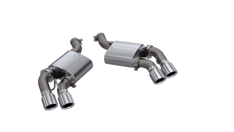 QTP 16-18 Chevrolet Camaro SS 6.2L 304SS Screamer Axle Back Exhaust w/4in Quad Tips - 400117