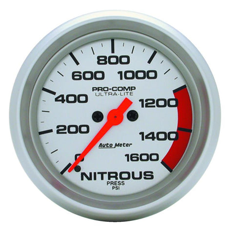 Autometer Ultra-Lite 2-5/8in 1600PSI Nitrous Pressure Gage - 4474