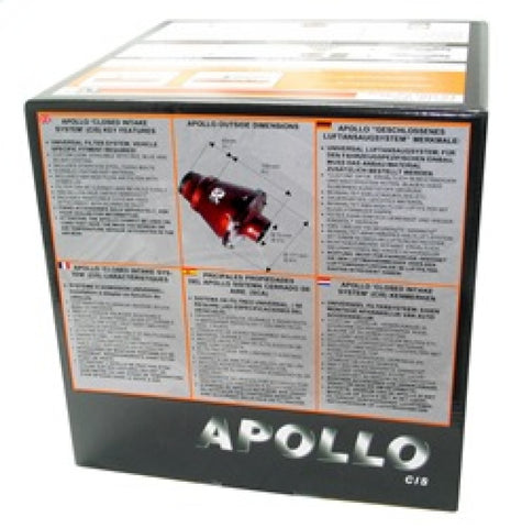 K&N Universal Apollo Black Cold Air Intake - 70mm OD FLG PP - RC-5052AB