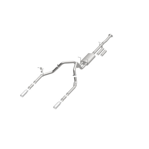 MagnaFlow Stainless Cat-Back Exhaust 2015 Chevy Silverado 2500HD 6.0L Dual Split Rear Exit 4in - 19027