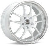 Enkei PF01SS 17x9 5x114.3 60mm Offset 75mm Bore Diameter White w/ Machined Lip Wheel - 460-790-6560WM