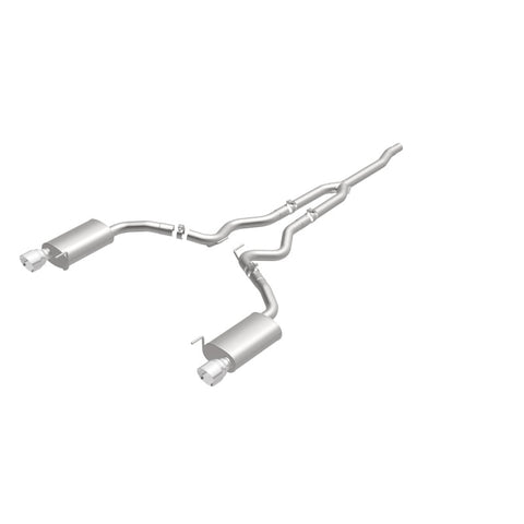 MagnaFlow Cat Back, SS, 2.5in, Street, Dual Split Polished 4.5in Tips 2015 Ford Mustang Ecoboost - 19097