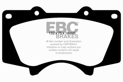 EBC 10+ Lexus GX460 4.6 Greenstuff Front Brake Pads - DP61657