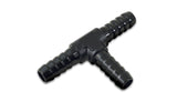 Vibrant 5/32in Barbed Tee Adapter - Black Anodized - 11423