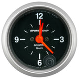 Autometer Sport-Comp 2-1/16in. 12 Hour Analog Clock Gauge - 3385