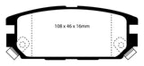 EBC 91-93 Dodge Stealth 3.0 4WD Yellowstuff Rear Brake Pads - DP4987R