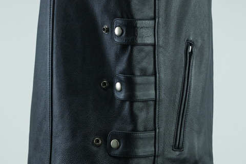 River Road Plains Leather Vest Black - Small - 094405