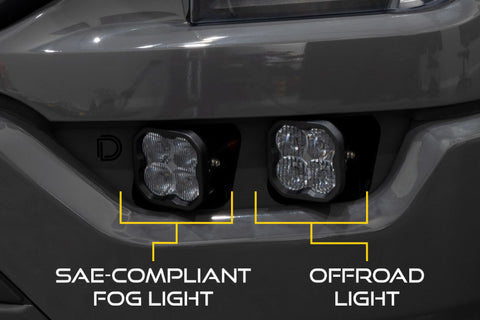 Diode Dynamics 21-22 Ford F-150 SS3 LED Fog Pocket Kit - Yellow Max - DD7315