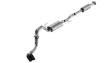 Borla F-150 2021 3.3L CC SB EC STB XL/XLT/Lariat/KR/Plnm/LTD 3/2.25 DSE Cat-Back S-Type BLK CHR Tips - 140880BC