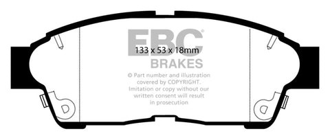 EBC 94-99 Toyota Celica 1.8 Yellowstuff Front Brake Pads - DP4964R