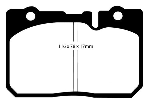 EBC 95-00 Lexus LS400 4.0 Ultimax2 Front Brake Pads - UD665
