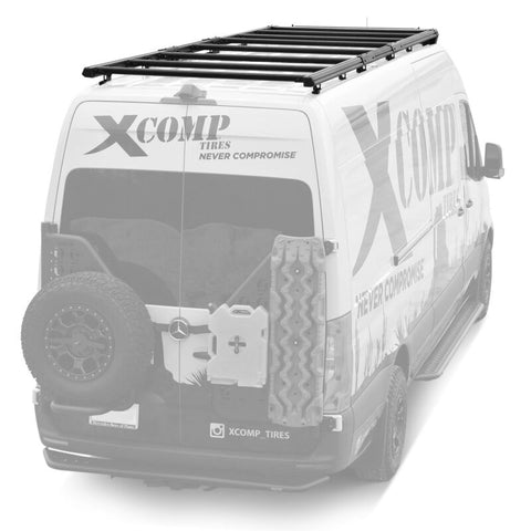Westin 19-23 Mercedes-Benz Sprinter 144in WB/High Roof Mesa Roof Rack - Textured Black - 15-00025