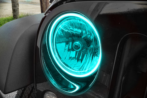 Oracle Jeep Wrangler JK 07-17 LED Waterproof Halo Kit - ColorSHIFT w/ 2.0 Controller - 3943-333