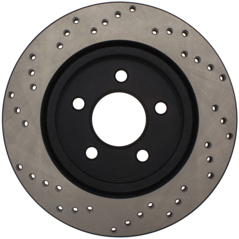 StopTech 05-10 Ford Mustang V6/4.0L / GT V8/4.6L Cross Drilled Left Rear Rotor - 128.61087L
