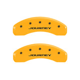 MGP 4 Caliper Covers Engraved Front & Rear With stripes/Journey Black finish silver ch - 12200SJNYBK