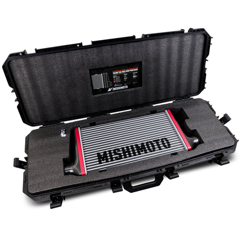 Mishimoto Universal Carbon Fiber Intercooler - Matte Tanks - 450mm Gold Core - S-Flow - C V-Band - MMINT-UCF-M4G-S-C