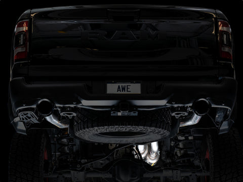 AWE Tuning 2021 RAM 1500 TRX 0FG Cat-Back Exhaust - Diamond Black Tips - 3015-33005