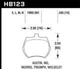 Hawk 66-79 MG Midget / 75-80 Triumph TR7 Blue 9012 Front Race Brake Pads - HB123E.535