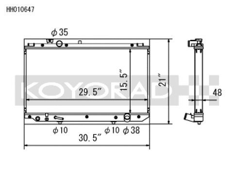Koyo 97-05 Toyota Aristo / Lexus GS300 Radiator - HH010647