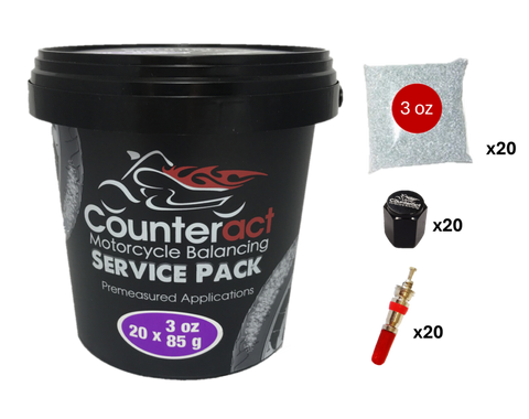 Counteract Motorcycle Balance Beads Shop Service Bucket: 20 packs - 3oz bags - MKSP3