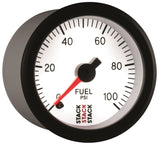 Autometer Stack 52mm 0-100 PSI 1/8in NPTF Male Pro Stepper Motor Fuel Pressure Gauge - White - ST3356