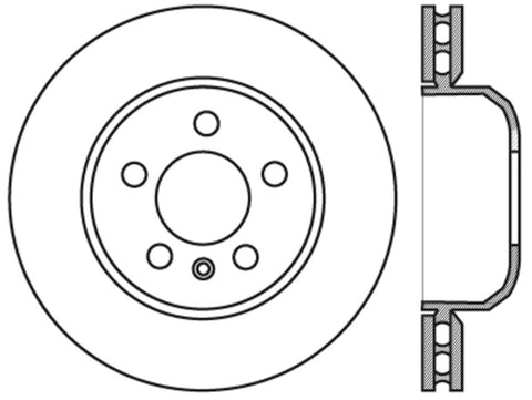 StopTech 2011-2013 BMW 535i / 2012-2016 BMW 640i Slotted & Drilled Rear Right Brake Rotor - 127.34131R