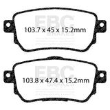 EBC 2021+ Nissan Rogue Sport Yellowstuff Rear Brake Pads - DP42219R