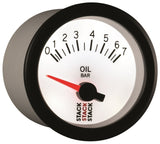 Autometer Stack 52mm 0-7 Bar M10 Male Electric Oil Pressure Gauge - White - ST3251