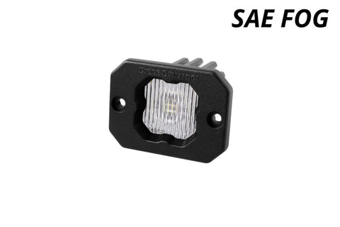 Diode Dynamics Stage Series C1 LED Pod - White SAE Fog Flush WBL Each - DD6849S