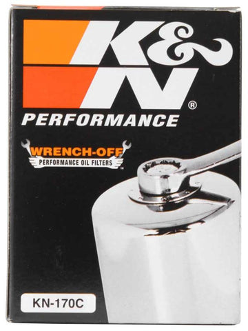 K&N Harley-Davidson 3in OD x 4.063in H Chrome Oil Filter - KN-170C