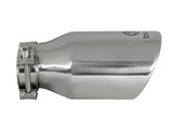 aFe Takeda 304 Stainless Steel Clamp-On Exhaust Tip 2.5in. Inlet / 4in. Outlet / 8in. L - Polished - 49T25404-P08