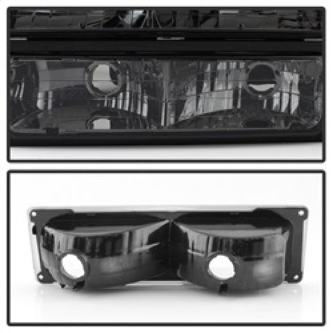 xTune Chevy Suburban 94-98 Headlights w/ Corner & Parking Lights 8pcs Smoked HD-JH-CCK88-AM-SM-SET - 5072238