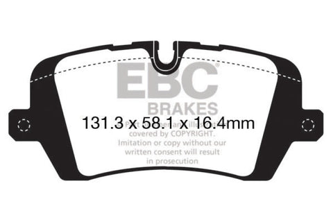 EBC 13+ Land Rover Range Rover 3.0 Supercharged Extra Duty Rear Brake Pads - ED92161