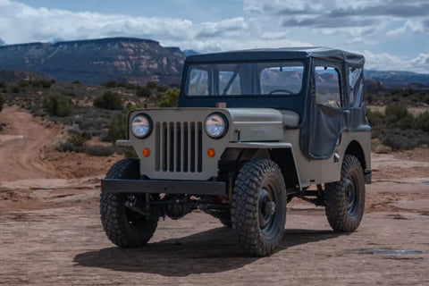 Bestop Jeep 53-64 Cj3B Tigertop (Black Crush) - 51404-01