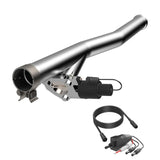 QTP 2018 Jeep Wrangler JL 4DR 2.5in 304SS Aggressor Cutout Mid Pipe - 525018