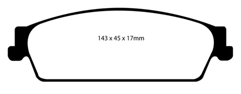 EBC 09-14 Cadillac Escalade 6.0 Hybrid Yellowstuff Rear Brake Pads - DP41780R