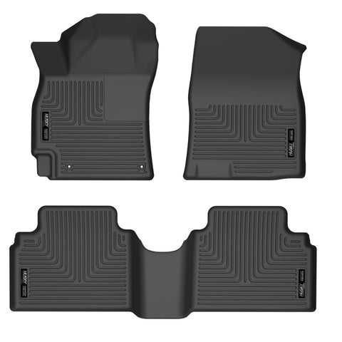 Husky Liners 21-23 Hyundai Elantra WeatherBeater Front & 2nd Seat Floor Liners - Black - 95861