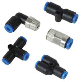 Vibrant Union Straight Pneumatic Vacuum Fitting - for use with 3/8in (9.5mm) OD tubing - 2671
