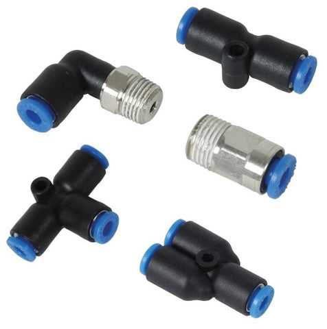 Vibrant Union inTin Pneumatic Vacuum Fitting - for use with 5/32in (4mm) OD tubing - 2675