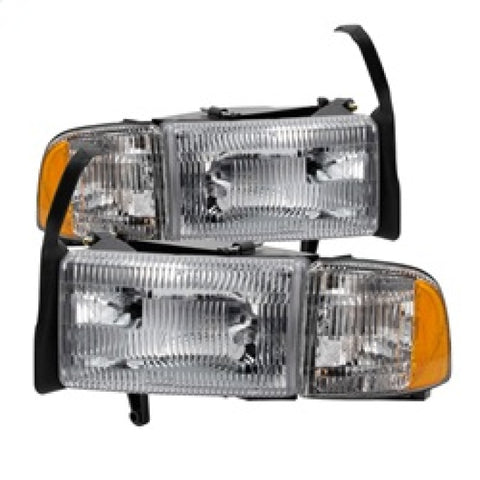 xTune Dodge Ram 1500 94-01 OEM Style Headlights w/ Corner Chrome HD-JH-DR94-OE-C - 9032141