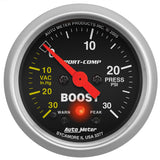 Autometer Sport-Comp 52mm 30 PSI Electronic Peak Memory/Warning Boost Gauge - 3377
