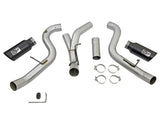 aFe LARGE Bore HD 4in Dual DPF-Back SS Exhaust w/Black Tip 16-17 GM Diesel Truck V8-6.6L (td) LML - 49-44080-B