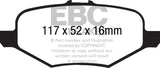 EBC 13+ Ford Explorer 3.5 Twin Turbo 4WD Ultimax2 Rear Brake Pads - UD1612