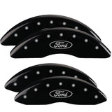 MGP 4 Caliper Covers Engraved Front & Rear ST Black finish silver ch - 10236SSTOBK