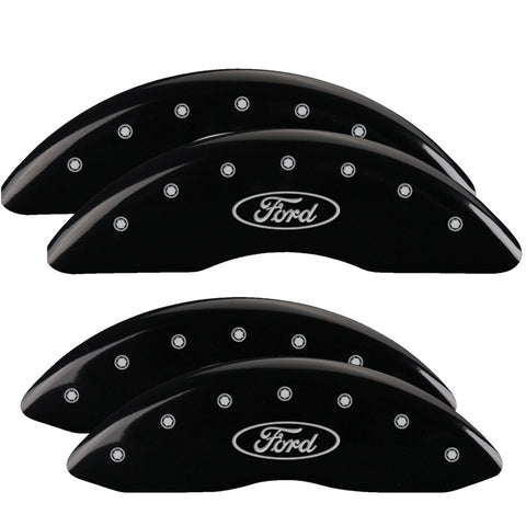 MGP 4 Caliper Covers Engraved Front & Rear ST Black finish silver ch - 10236SSTOBK
