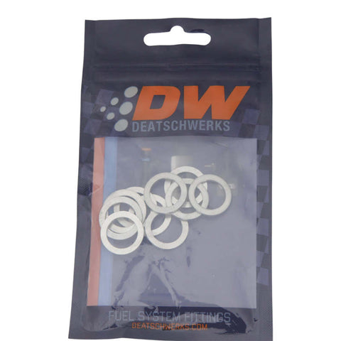 DeatschWerks -6 AN Aluminum Crush Washer (Pack of 10) - 6-02-0302