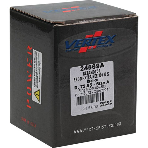 Vertex Piston 22-24 Beta RR 2T 300 300cc Cast Replica Piston Kit - 24569A
