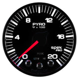 Autometer Spek-Pro 52.4mm 0-2000F Digital Stepper Motor Pyrometer Gauge - P310328