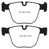 EBC 10+ BMW 535i 3.0 Twin Turbo GT (F07) Greenstuff Rear Brake Pads - DP22020